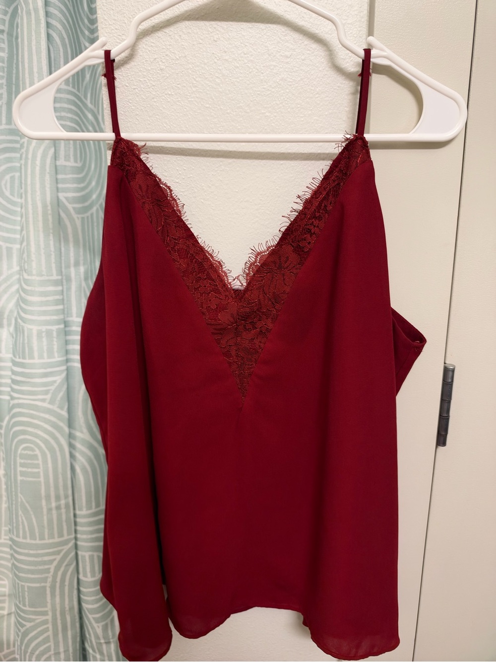 Nordstrom Maroon Lace-Trim Camisole Top - Melrose and Market